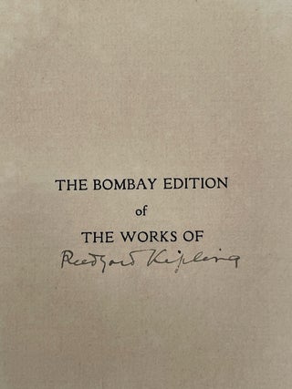 The Bombay Edition of the Works of Rudyard Kipling
