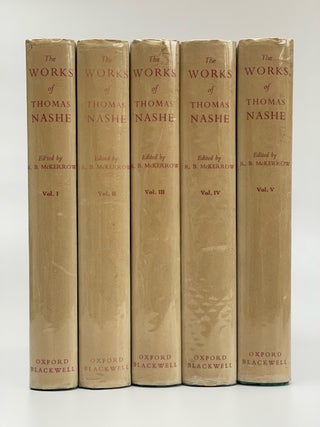 Item #6252 The Works of Thomas Nashe. Thomas Nashe