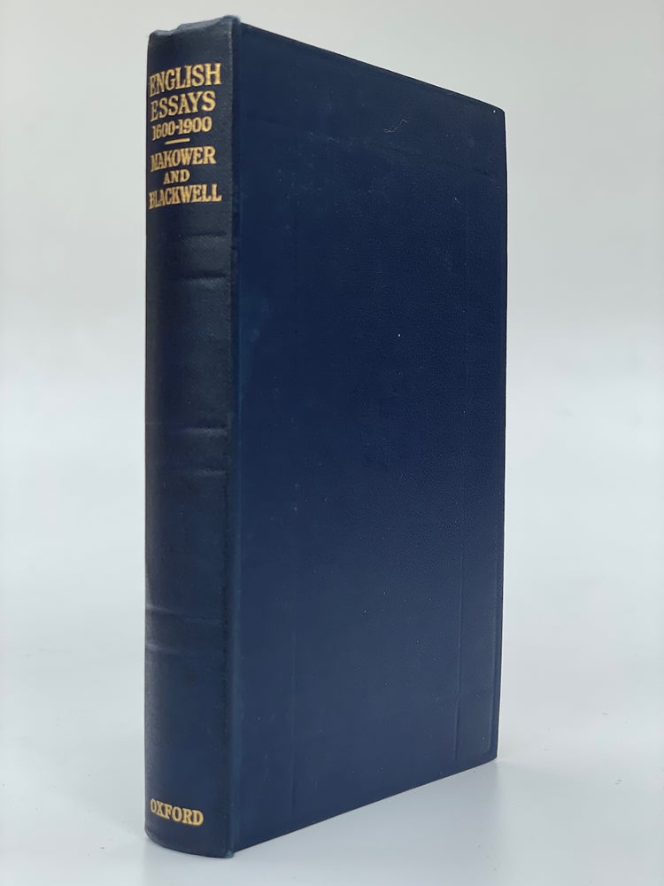 Item #6688 A Book of English Essays (1600-1900). Stanley V. Makower, Basil H. Blackwell.