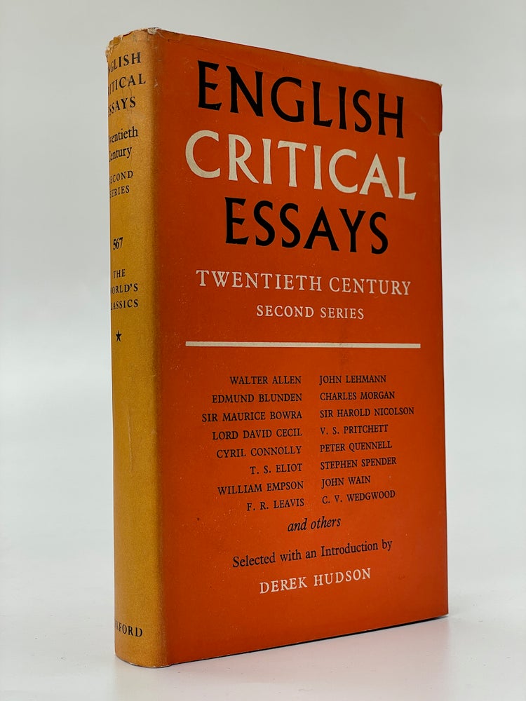 Item #6741 English Critical Essays.