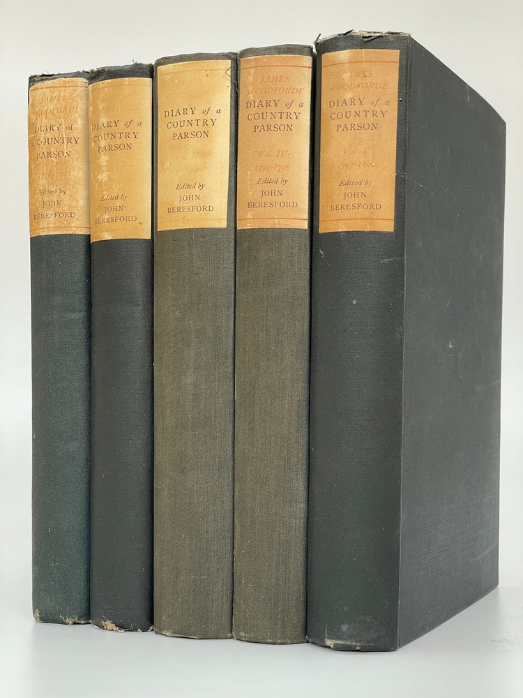 Item #6942 The Diary of a Country Parson. The Reverend James Woodforde.