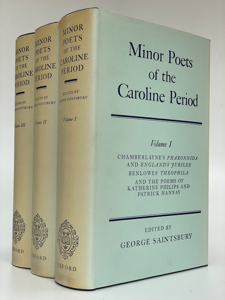Item #7011 Minor Poets of the Caroline Period. George ed Saintsbury.