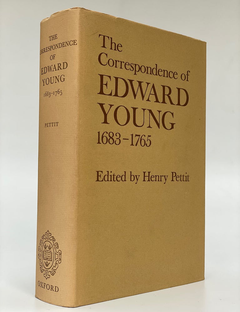 Item #7015 The Correspondence of Edward Young 1683-1765. Edward Young.