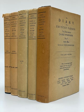 Item #7229 The Diary of a Country Parson. The Reverend James Woodforde