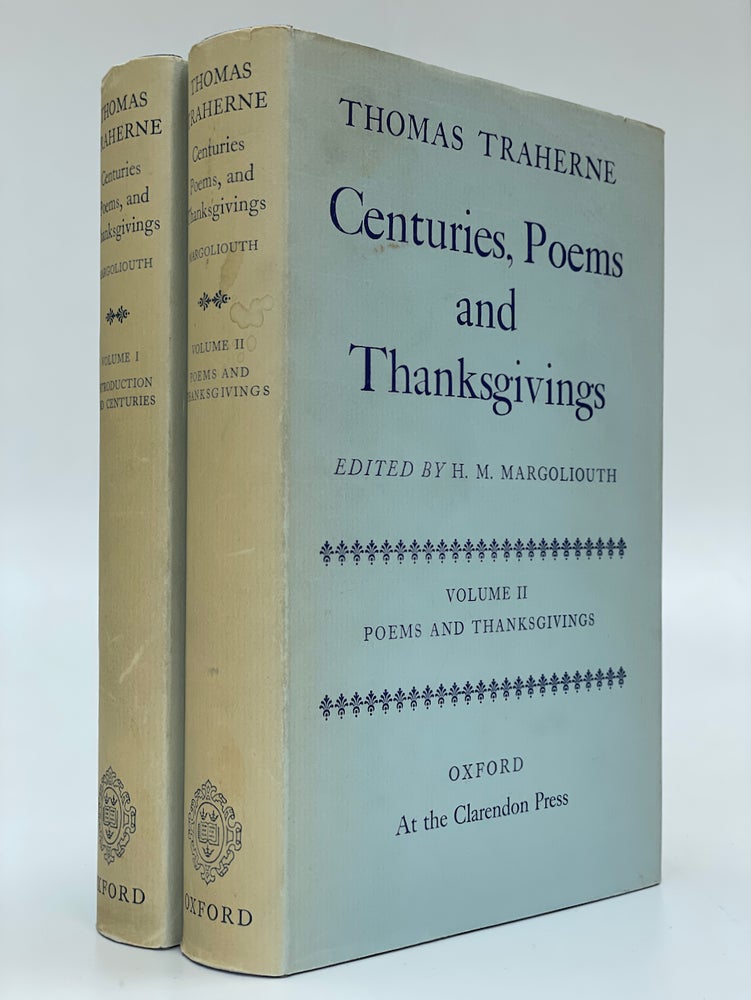 Item #7236 Centuries, Poems, and Thanksgivings. Thomas Traherne.
