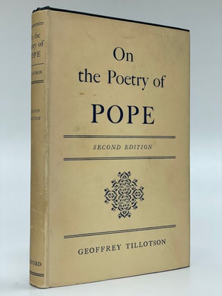Item #7256 On the Poetry of Pope. Geoffrey Tillotson