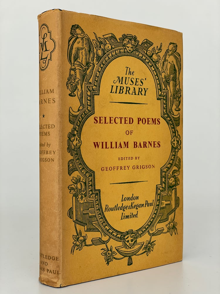 Item #7459 Selected Poems of William Barnes. William Barnes.