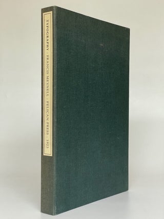 Item #8619 Typography. Francis Meynell